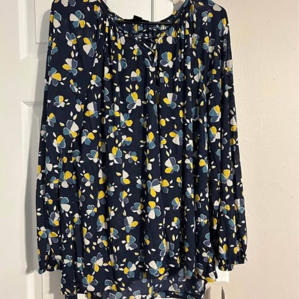 Style & Co. NWT Floral Long Sleeve Blouse Size XL